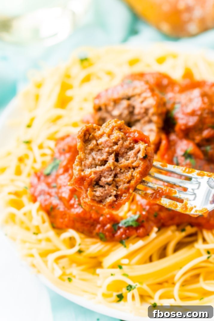 Mix up these Easy Crockpot Meatballs in the morning and stick ‘em in the slow cooker while you continue your day. The result is tender, mouthwatering Italian Meatballs drenched in your favorite pasta sauce.