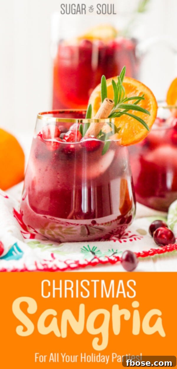 Christmas Sangria Pin Image.