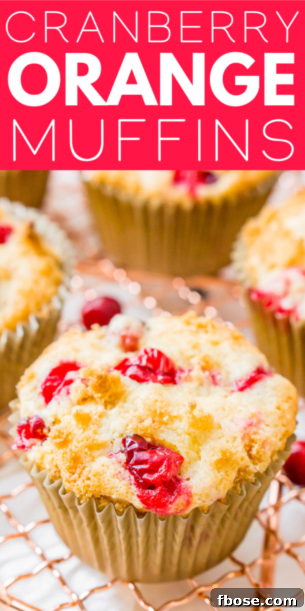 Bright Cranberry Orange Muffins 8 Cranberry Orange Muffins are a delicious and festive breakfast loaded with fresh juicy berries and laced with orange zest.