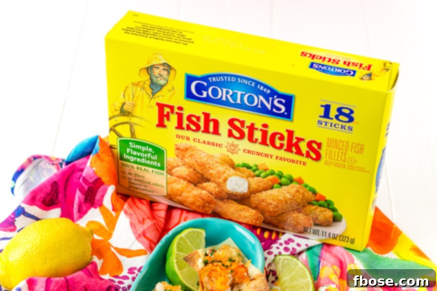 Various Fish Stick Wonton Tacos displayed, emphasizing the ease and appeal of using Gorton's Fish Sticks.