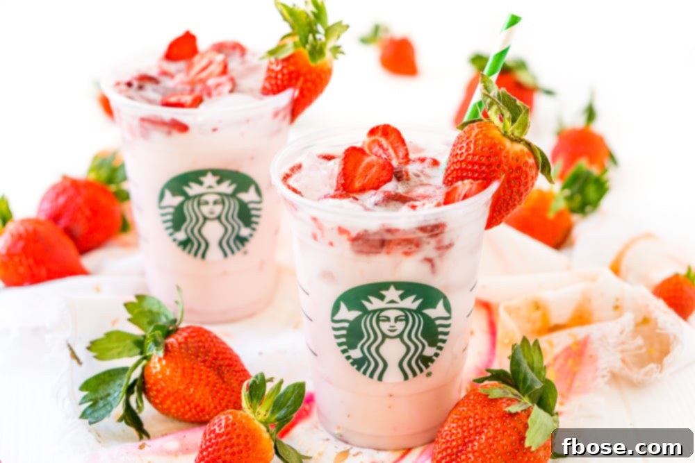 Ingredients for the Starbucks Pink Drink copycat recipe laid out on a table.