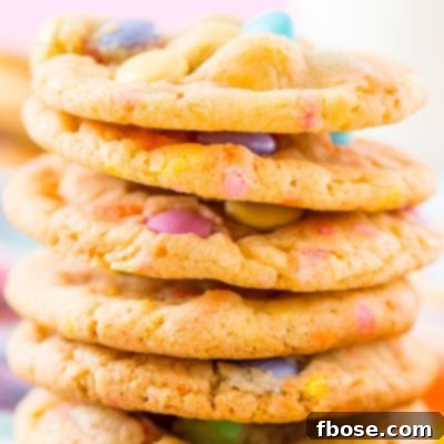 Close up photo of cookies stacked on top of eachother.