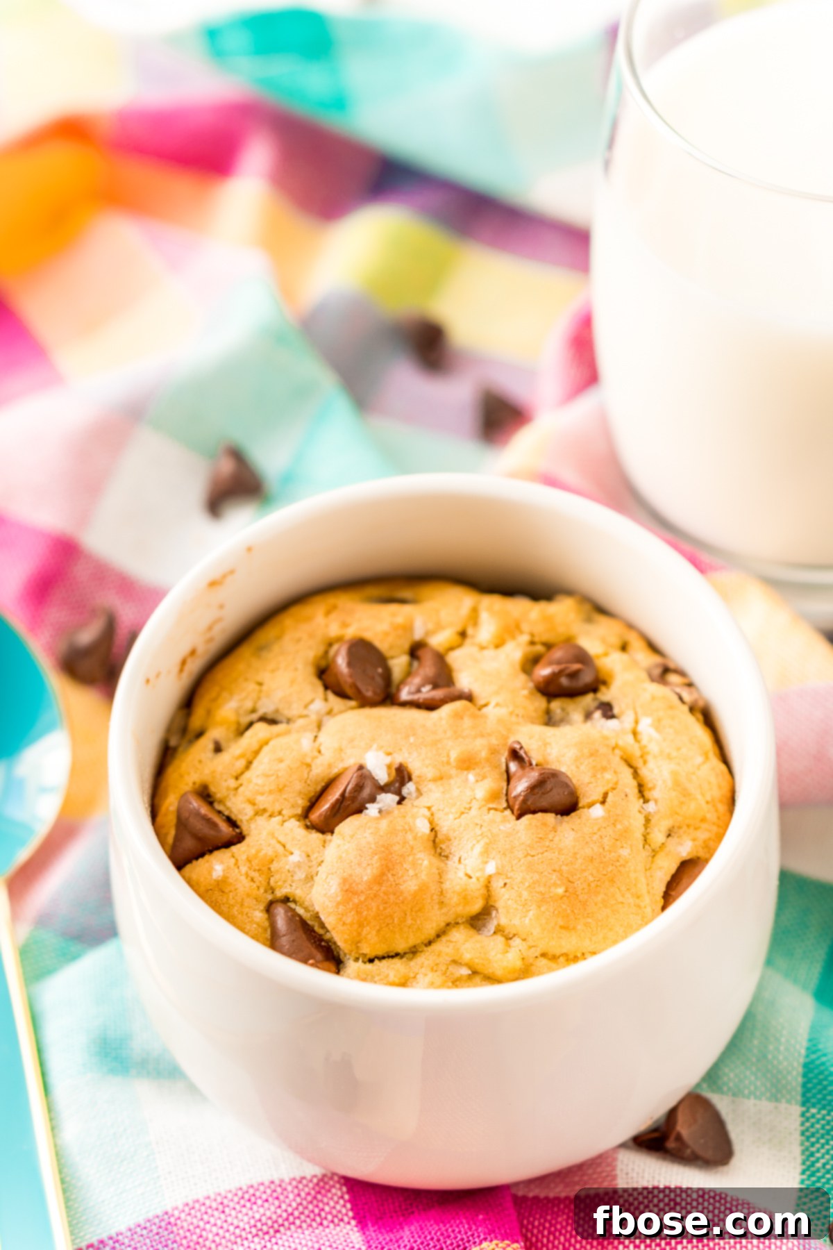 This Chocolate Chip Cookie For One is the perfect individual dessert when you're craving something sweet and don't want to make a huge batch of cookies!