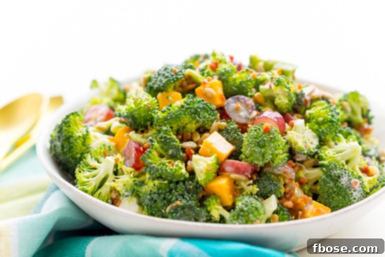 This Sweet Broccoli Salad is an easy, crunchy, and lightly sweetened side salad 
