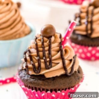 Delicious Chocolate Milkshake Cupcake with creamy frosting