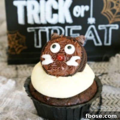 Black Cat Oreo Cupcakes