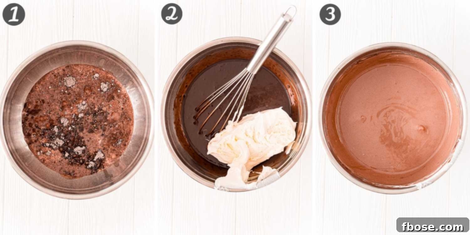 Step-by-step photo collage illustrating the process of making pudding shots, from mixing ingredients to chilling them.