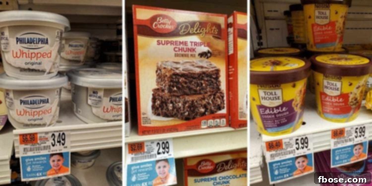 Groceries on the shelf at shaws.