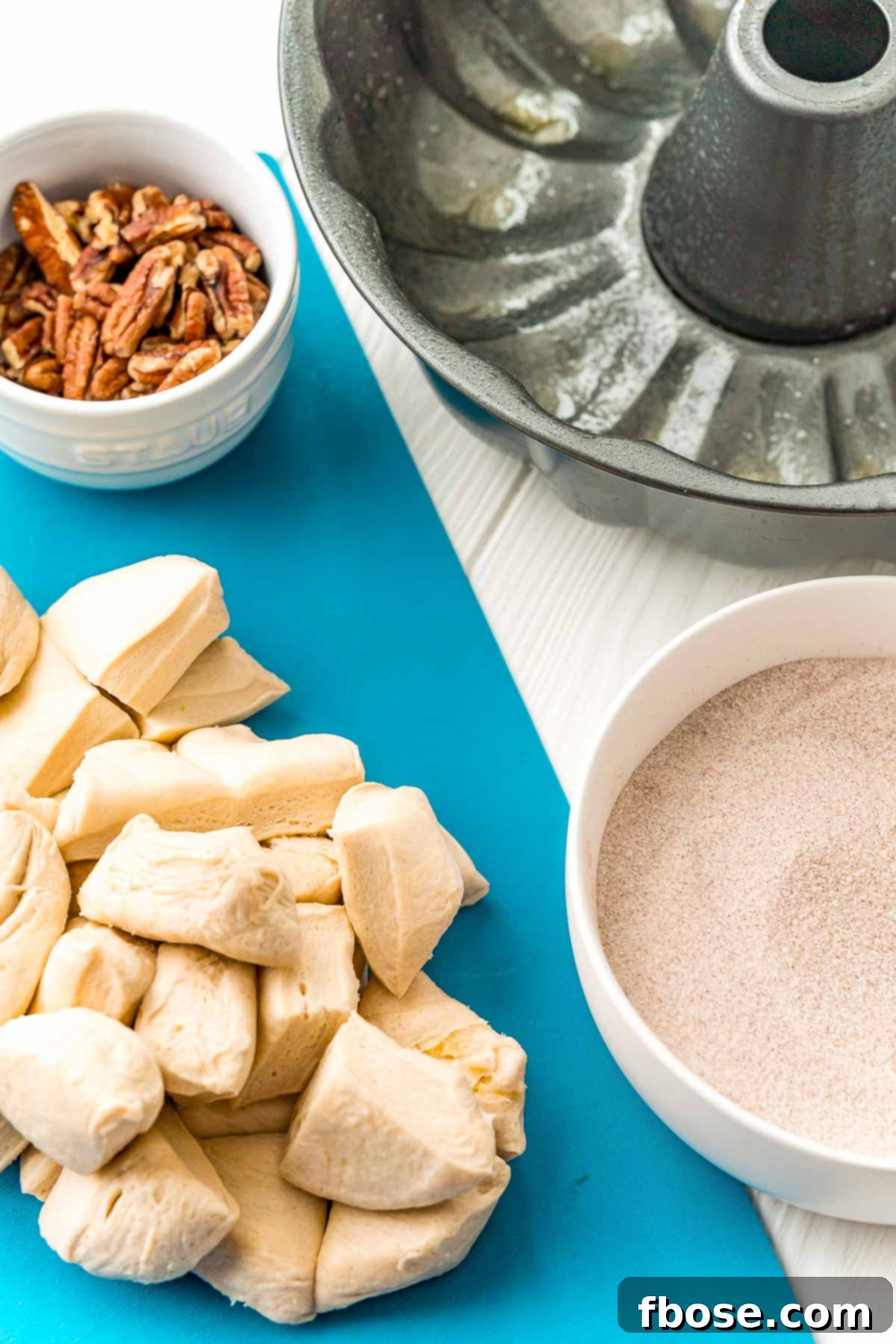 Ingredients to make monkey bread.