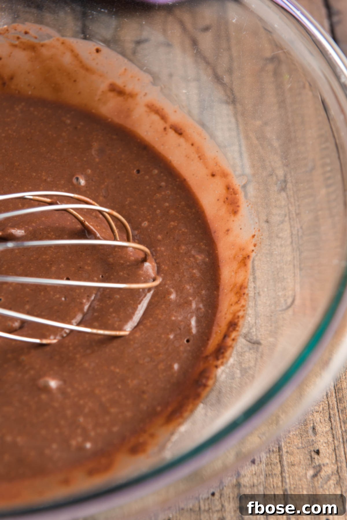Chocolate pudding in a large glass bowl.