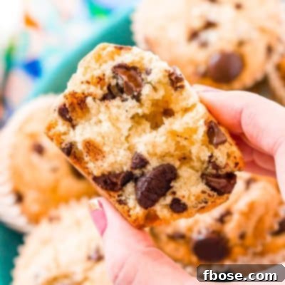 Delicious Chocolate Chip Muffins, perfect for breakfast or a sweet treat.