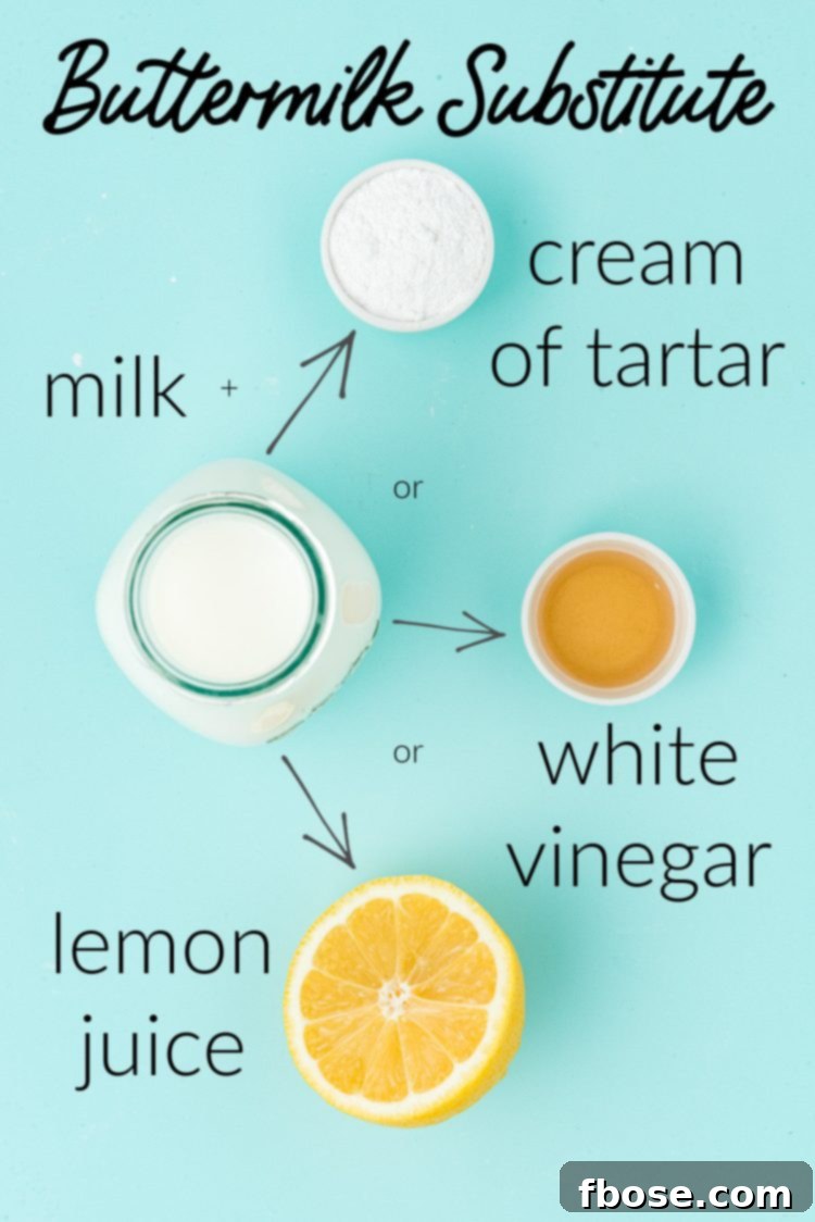 Ingredients to make a buttermilk substitute on a blue surface.