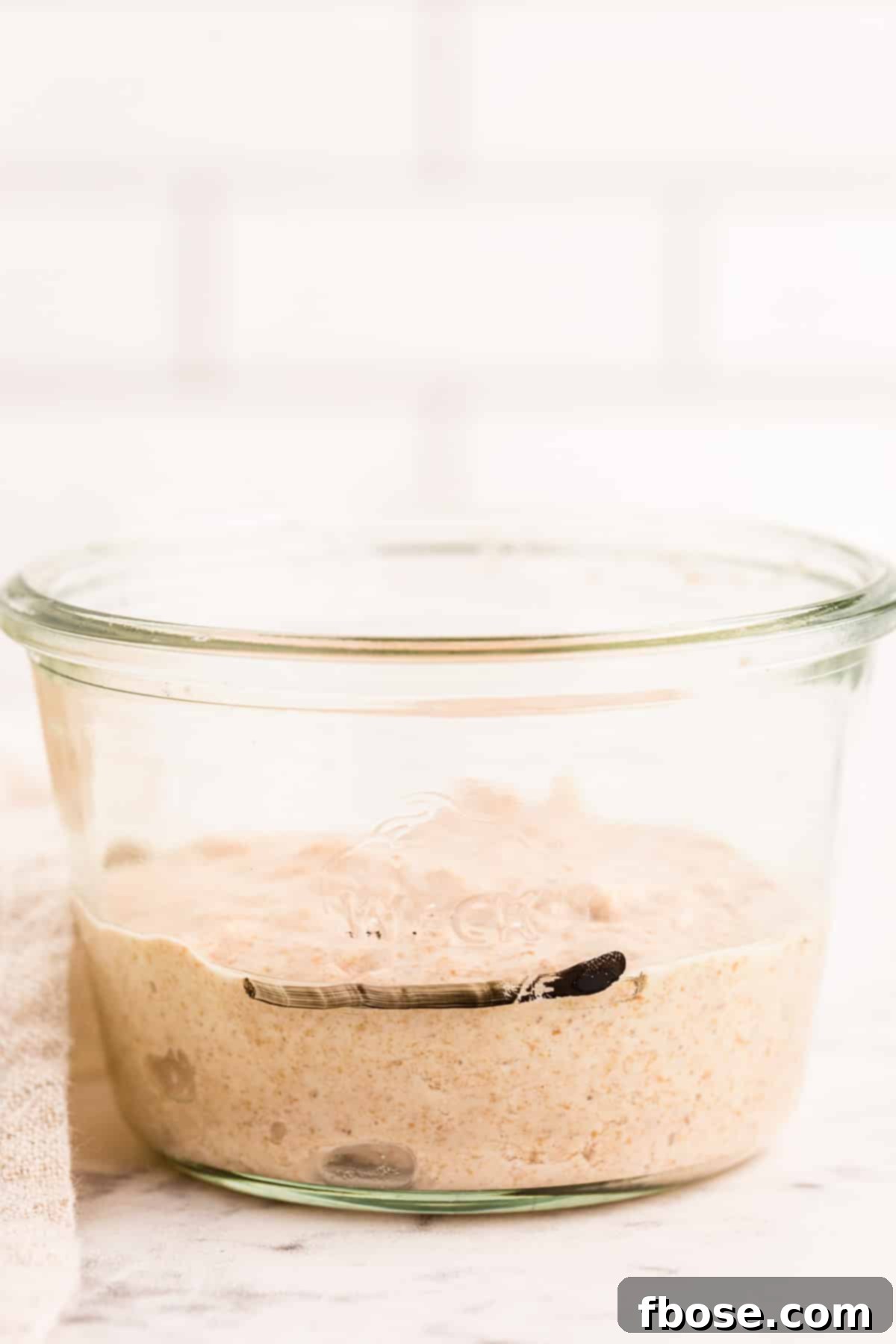 Building a Sourdough Starter 10 Sourdough starter in a weck jar.