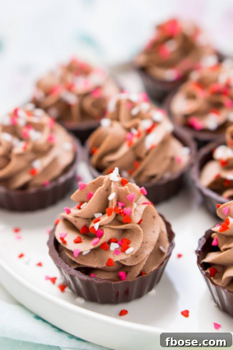 Decadent Four Ingredient Chocolate Mousse Cups 2 Delicious 4-Ingredient Chocolate Mousse Cups, a quick and easy no-bake dessert ready in 10 minutes.