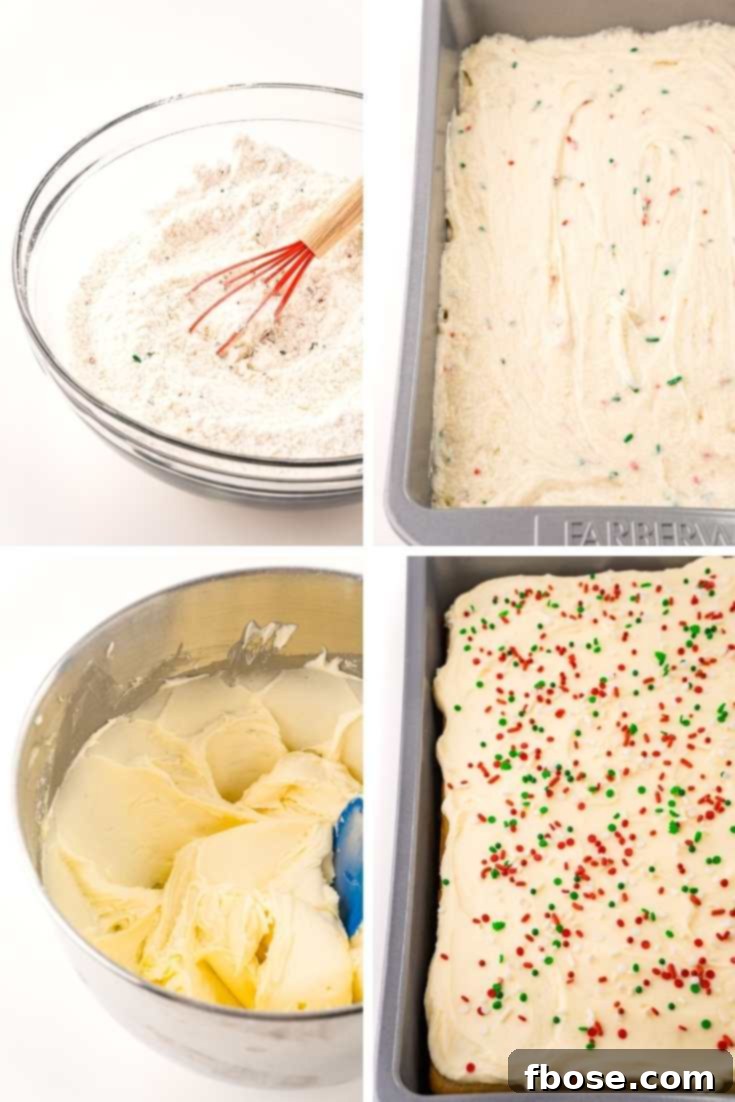Yuletide Delight 5 Step-by-step photo collage showing how to make Christmas cake.