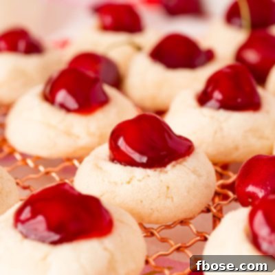 Close up photo of cherry cheesecake cookies.