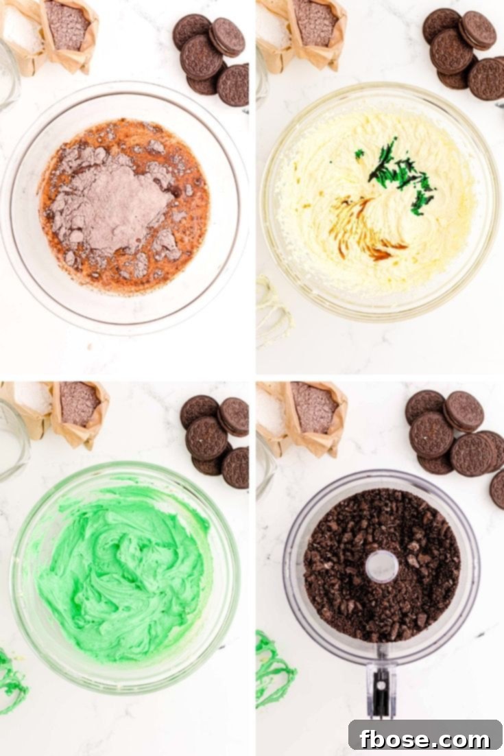 Step by step photo collage showing how to make pudding cups.