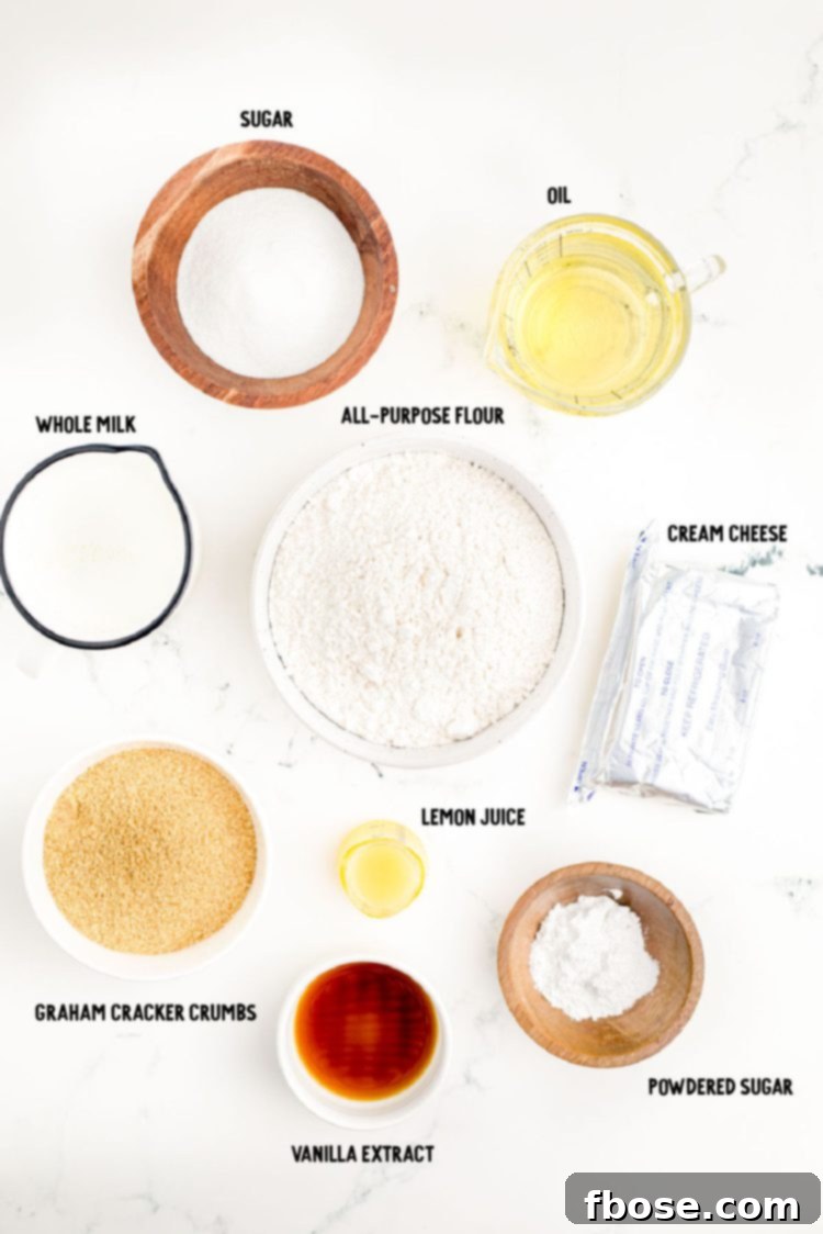 Ingredients to make fried cheesecake balls on a marble surface.