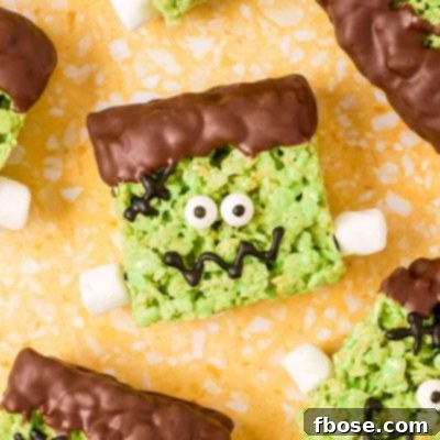 Frankenstein decorated rice krispie treats.