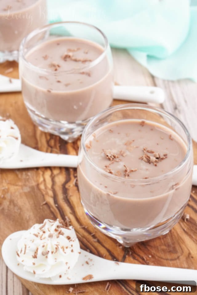 A final close-up of a single Chocolate Cream Pie Shot with whipped cream