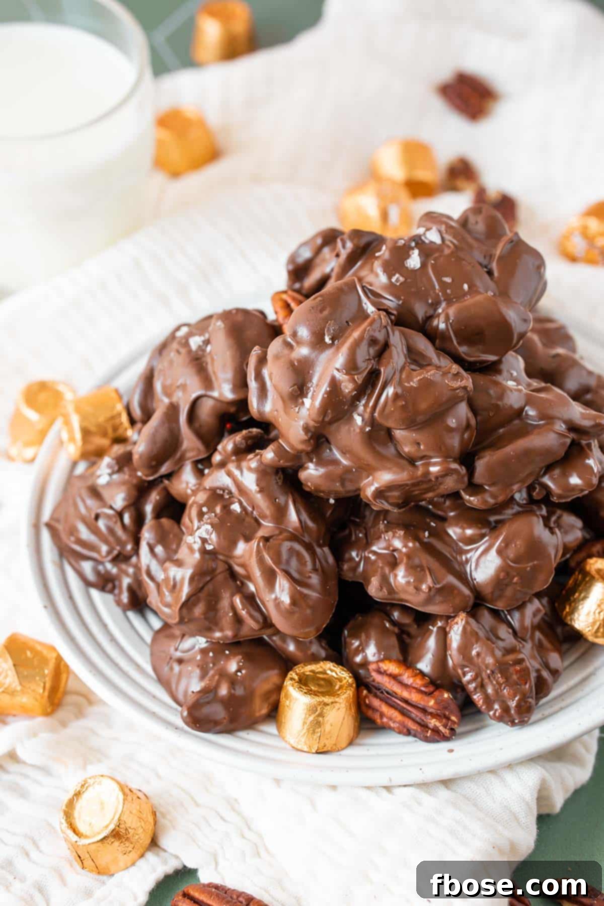Turtle candies on a white plate.