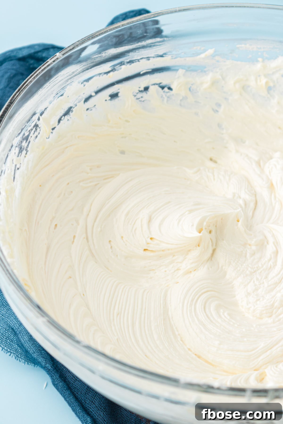 American Buttercream Frosting in a glass bowl.