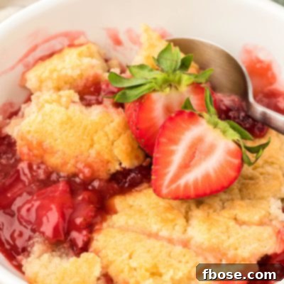 A bowl of strawberry cobbler.
