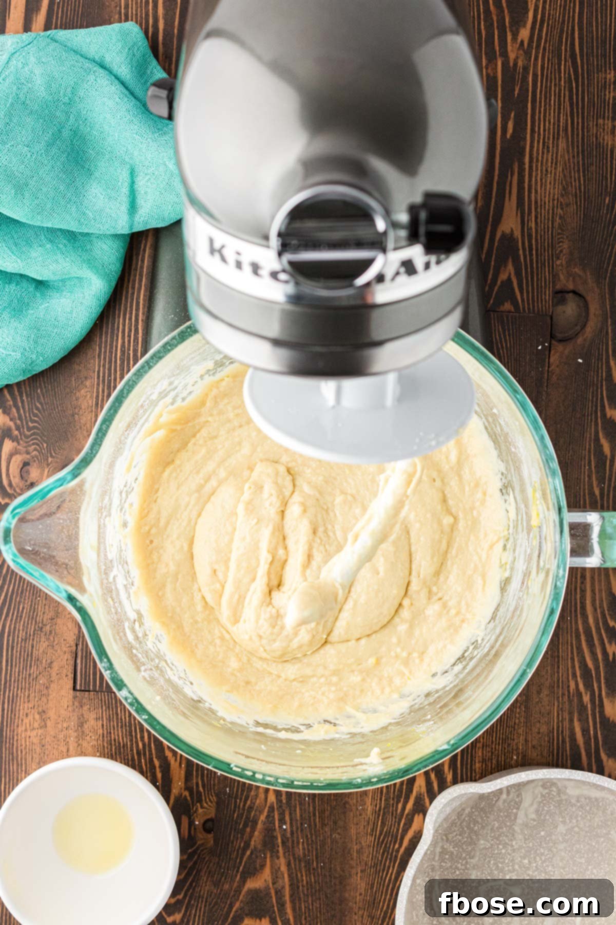 Dough for cinnamon rolls in a mixing bowl.