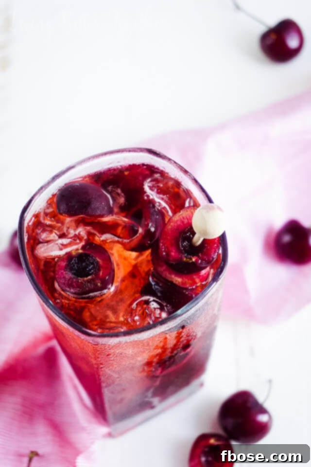 Cherry 7 and 7 Cocktail