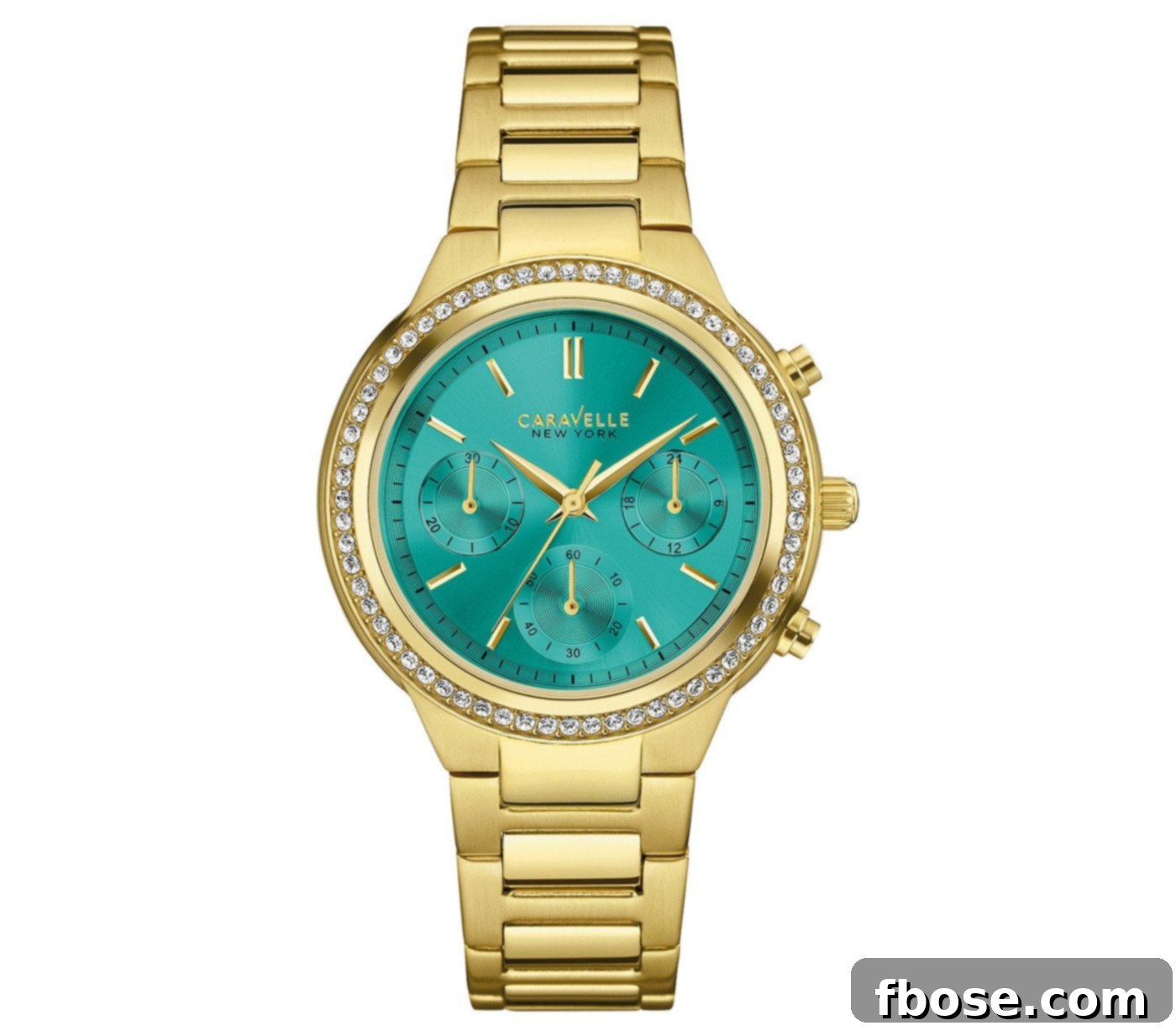 Glamorous Caravelle New York Crystal-Accent Watch, a sparkling accessory to elevate your wrist game.