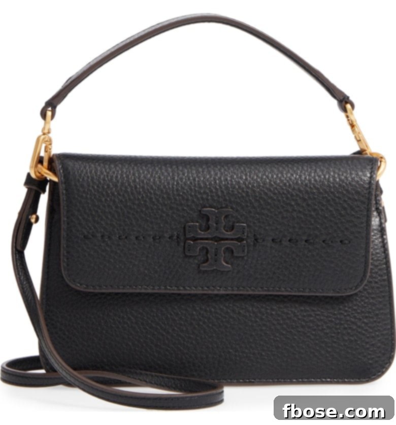Chic McGraw Leather Crossbody Bag, combining practicality with luxurious design for effortless style.