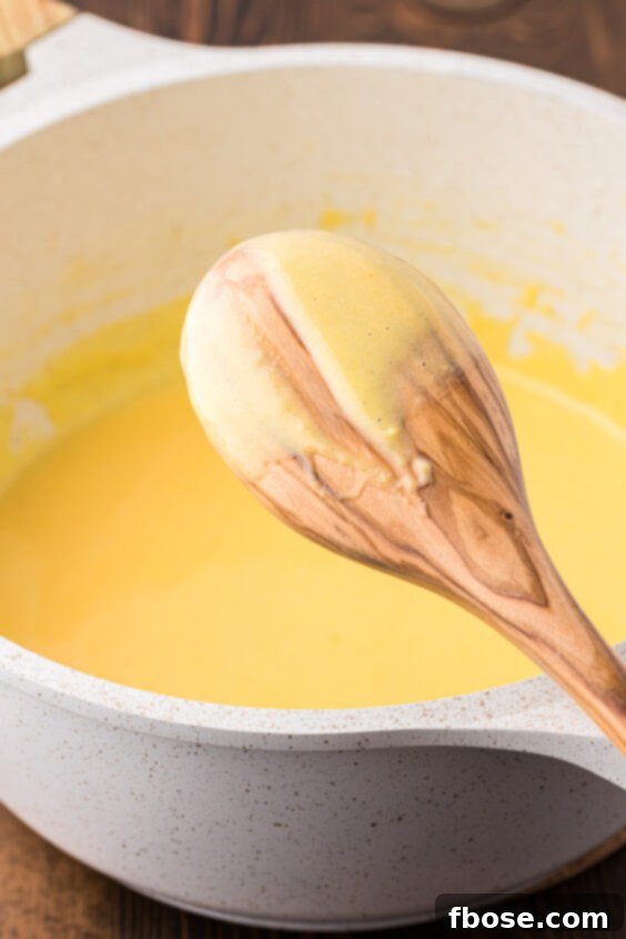 Custard on a spoon.