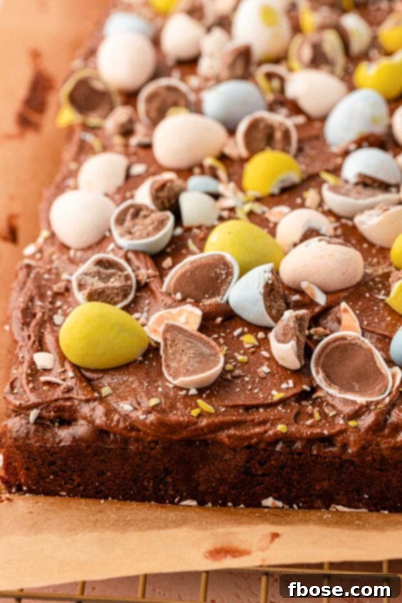Molten Cadbury Egg Brownies 22 Cadbury Mini Egg Brownies.