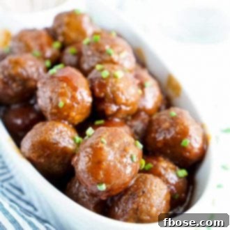Maple Chili Meatballs in a serving dish