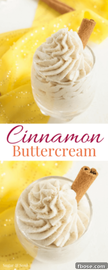 This Cinnamon Buttercream is a simple and sweet frosting that's perfect for all your fall desserts!