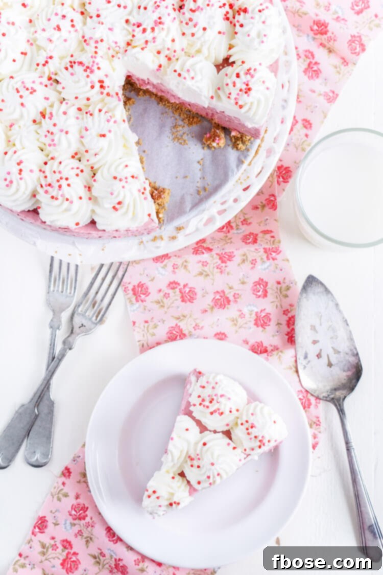 This No Bake Raspberry Cheesecake is light and creamy and loaded with tart raspberries!