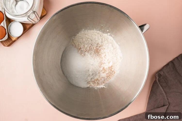 Whisk together dry ingredients.