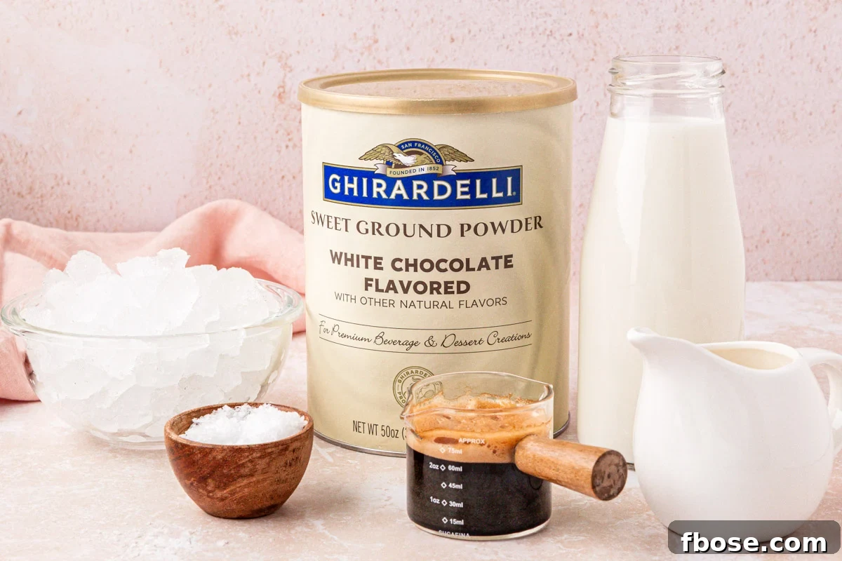 Ingredients to make Washington-style americanos on a table.